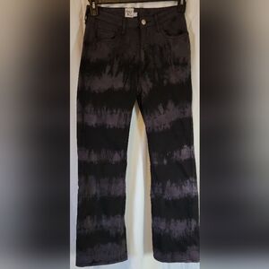 Princess Polly Womens Purple & Black Tie Dye Straight Leg Jeans Size 4